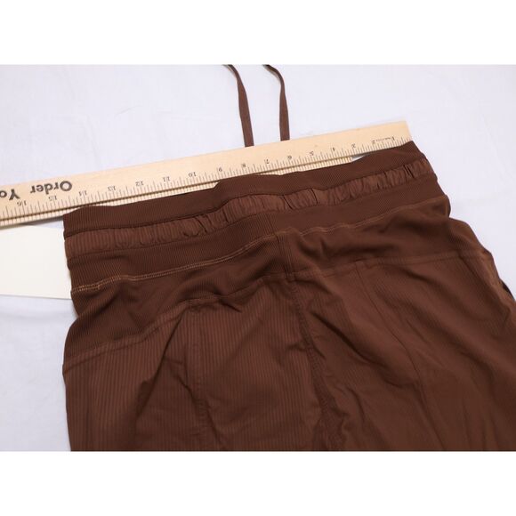 NEW Lululemon Java Brown Dance Studio MR Crop Cinched Leg Pants Size 8 - Picture 9 of 10